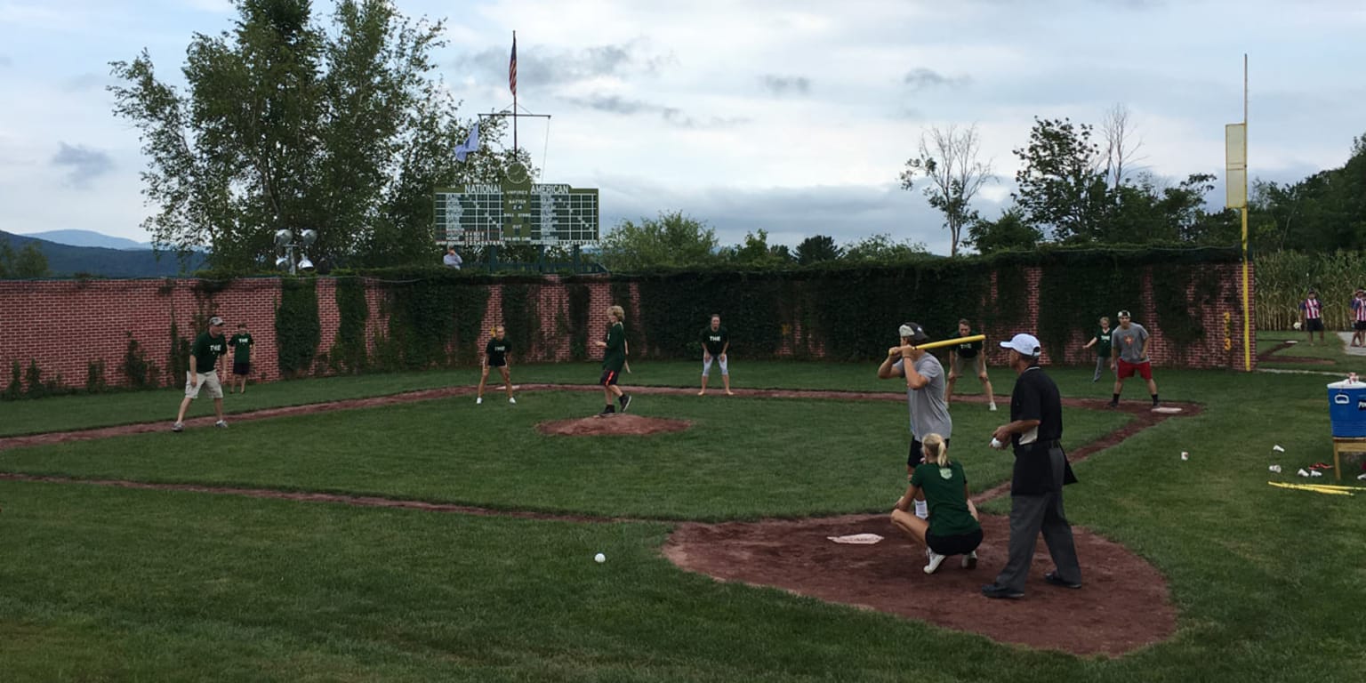 Wiffle game at the Little Fenway field in Vermont